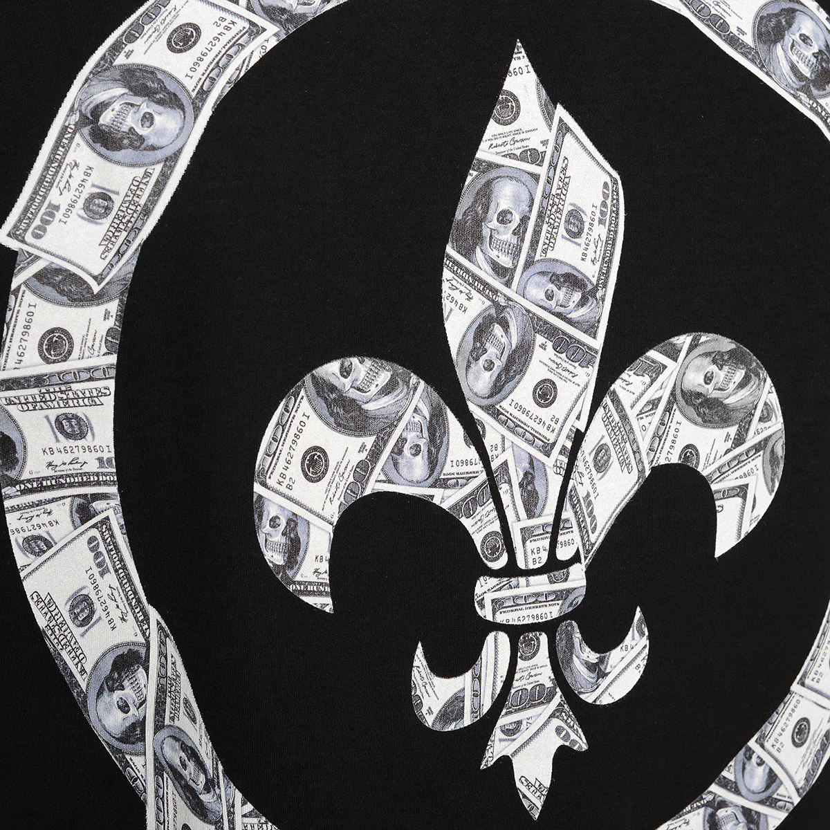 Money-Skull T-Shirt Schwarz - Image 3