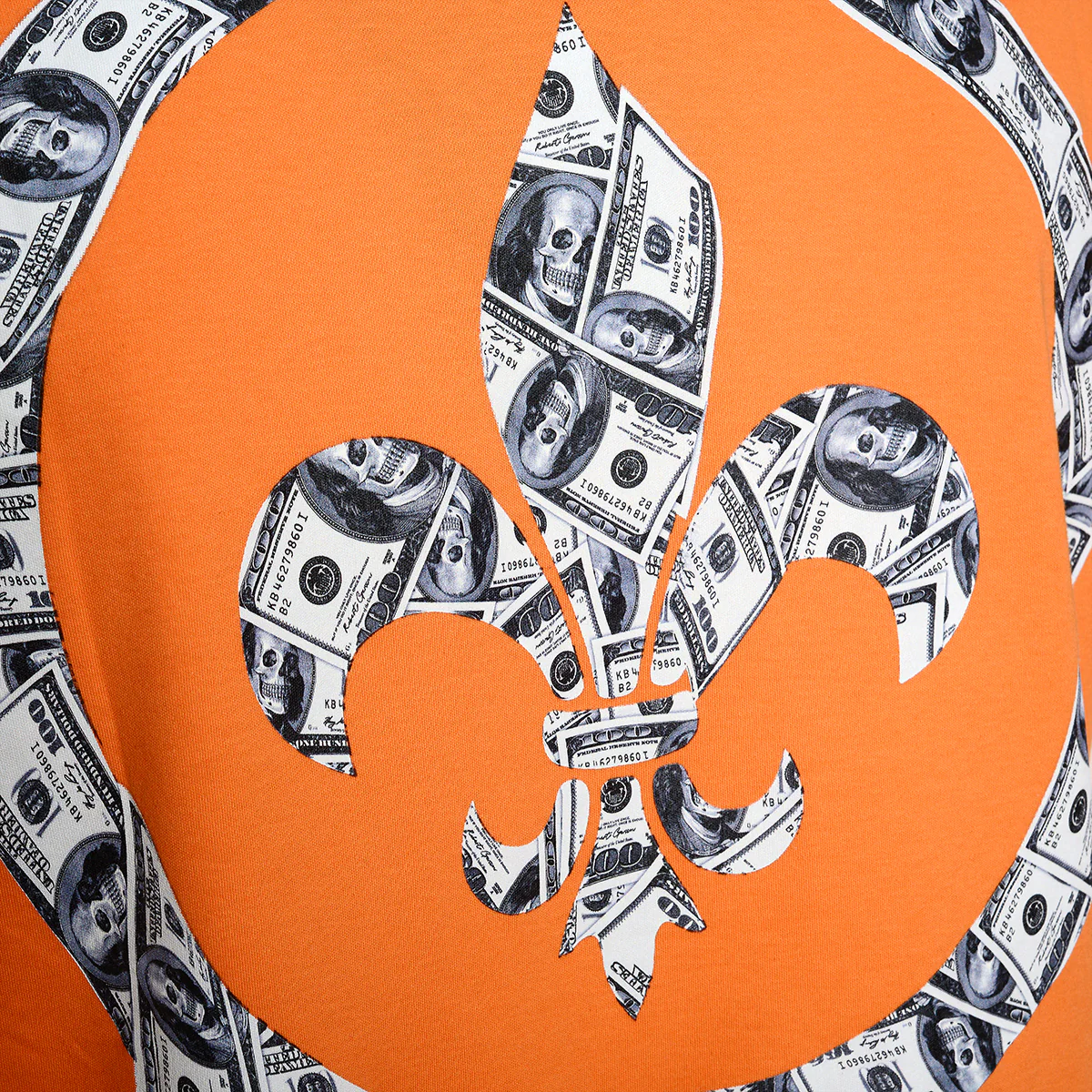 Money-Skull T-Shirt Orange - Image 3
