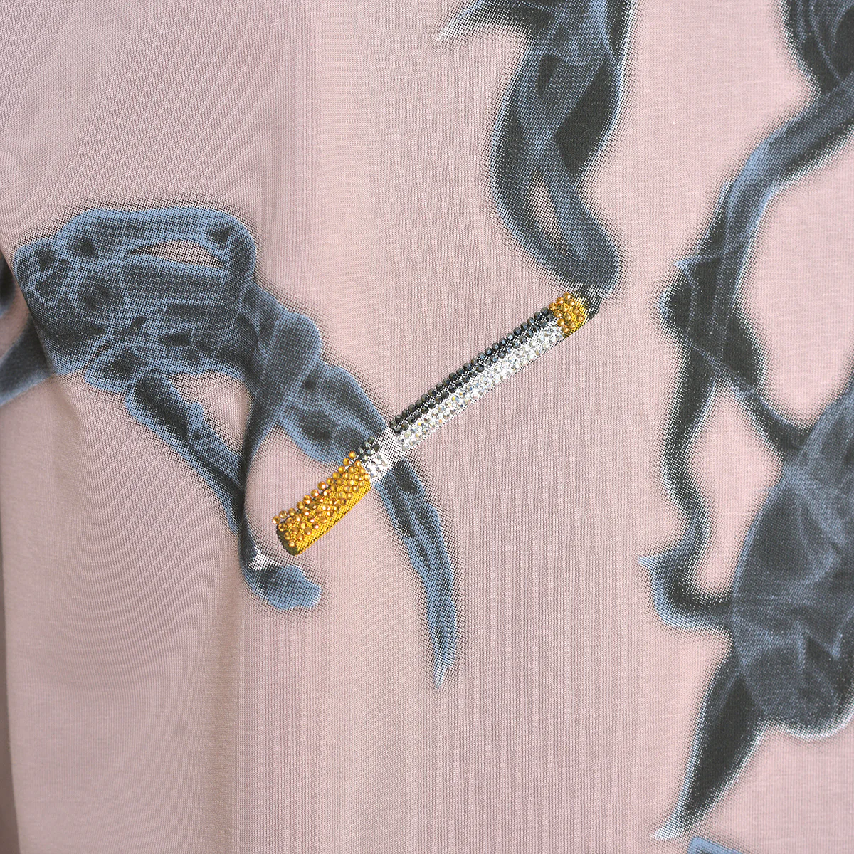 Smoke Skull T-Shirt Hellbraun - Image 3