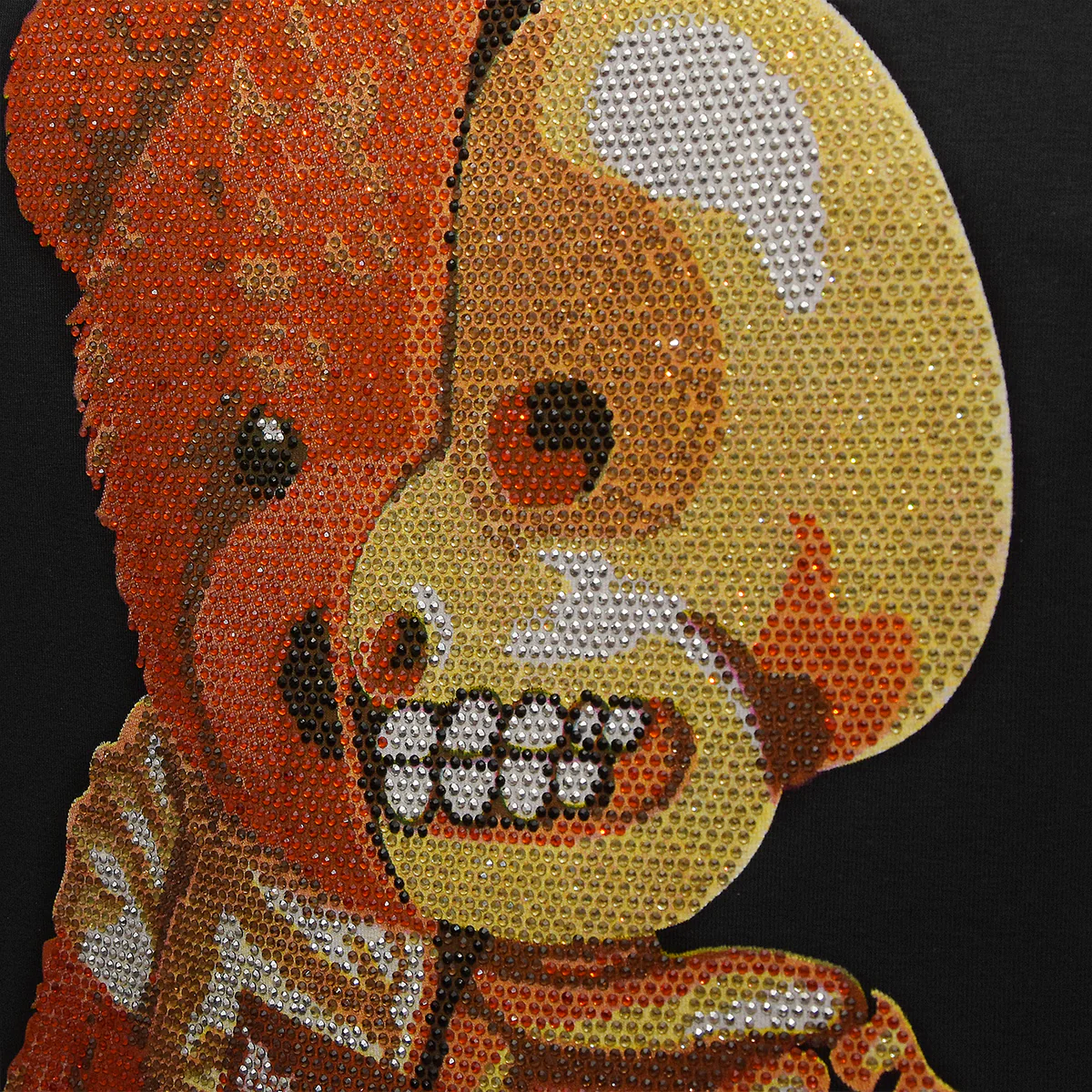 Half Bear T-Shirt Schwarz Unisex - Image 3