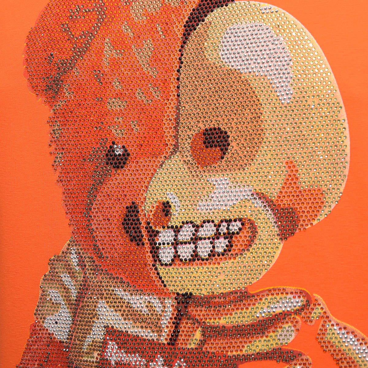 Half Bear T-Shirt Orange Unisex - Image 3